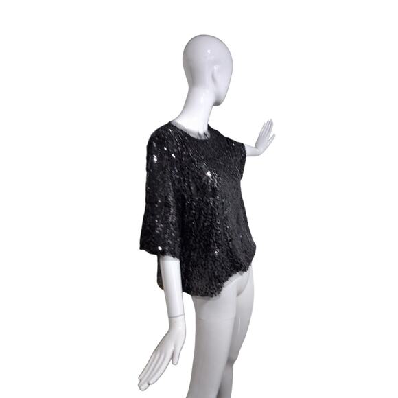 Flawless Women's size XL Sequin Tulle Holiday Party Special Event Date Night Top - Picture 8 of 12